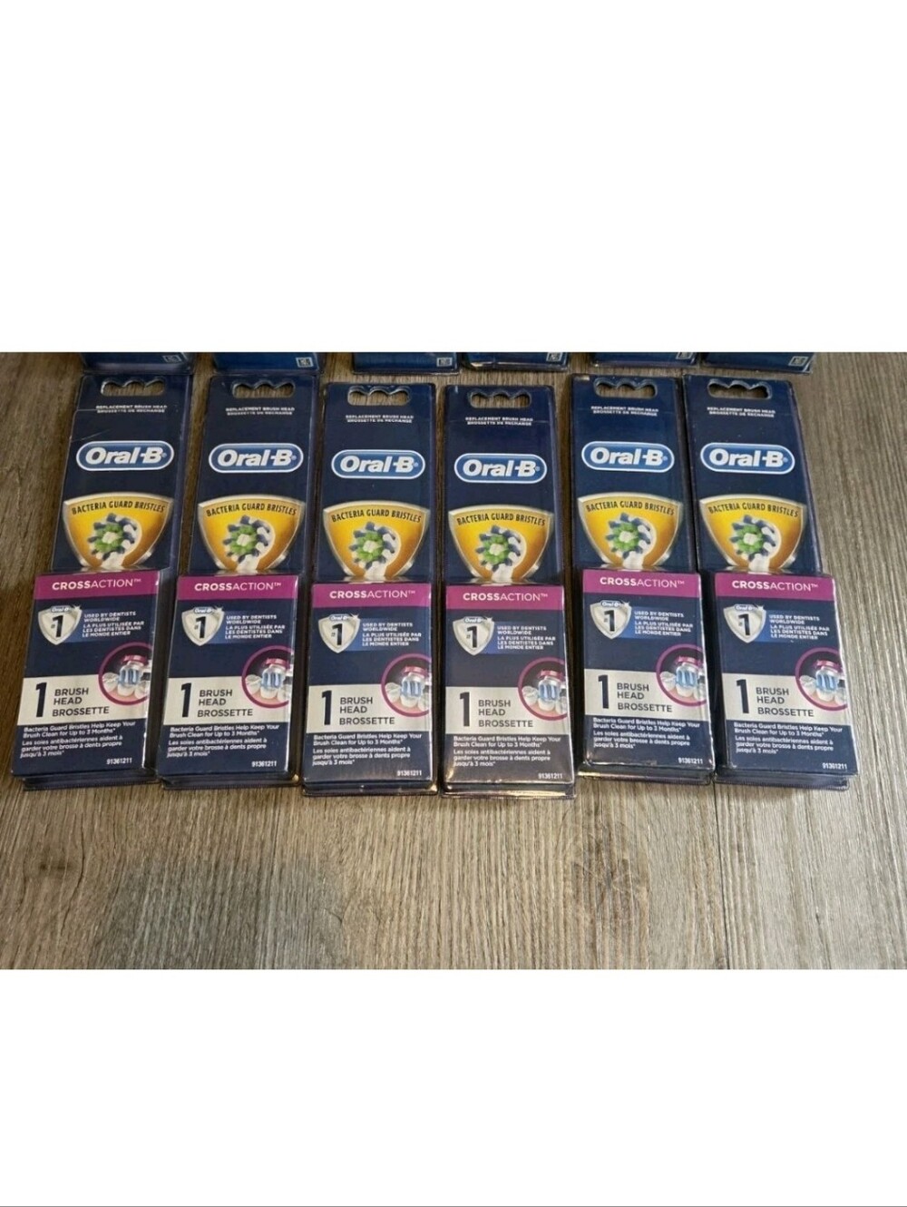 Oral-B CrossAction Replacement ToothBrush Head - New Sealed Lot Of 6